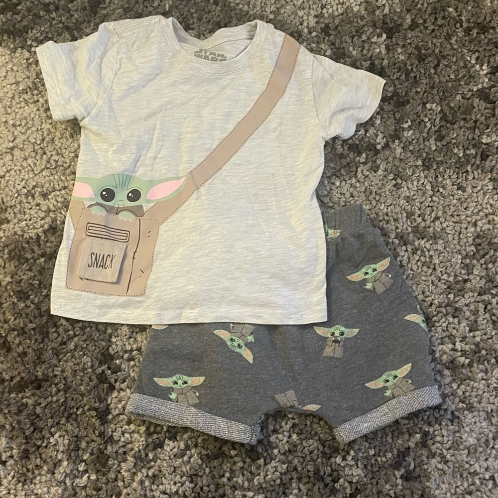Baby yoda matching set